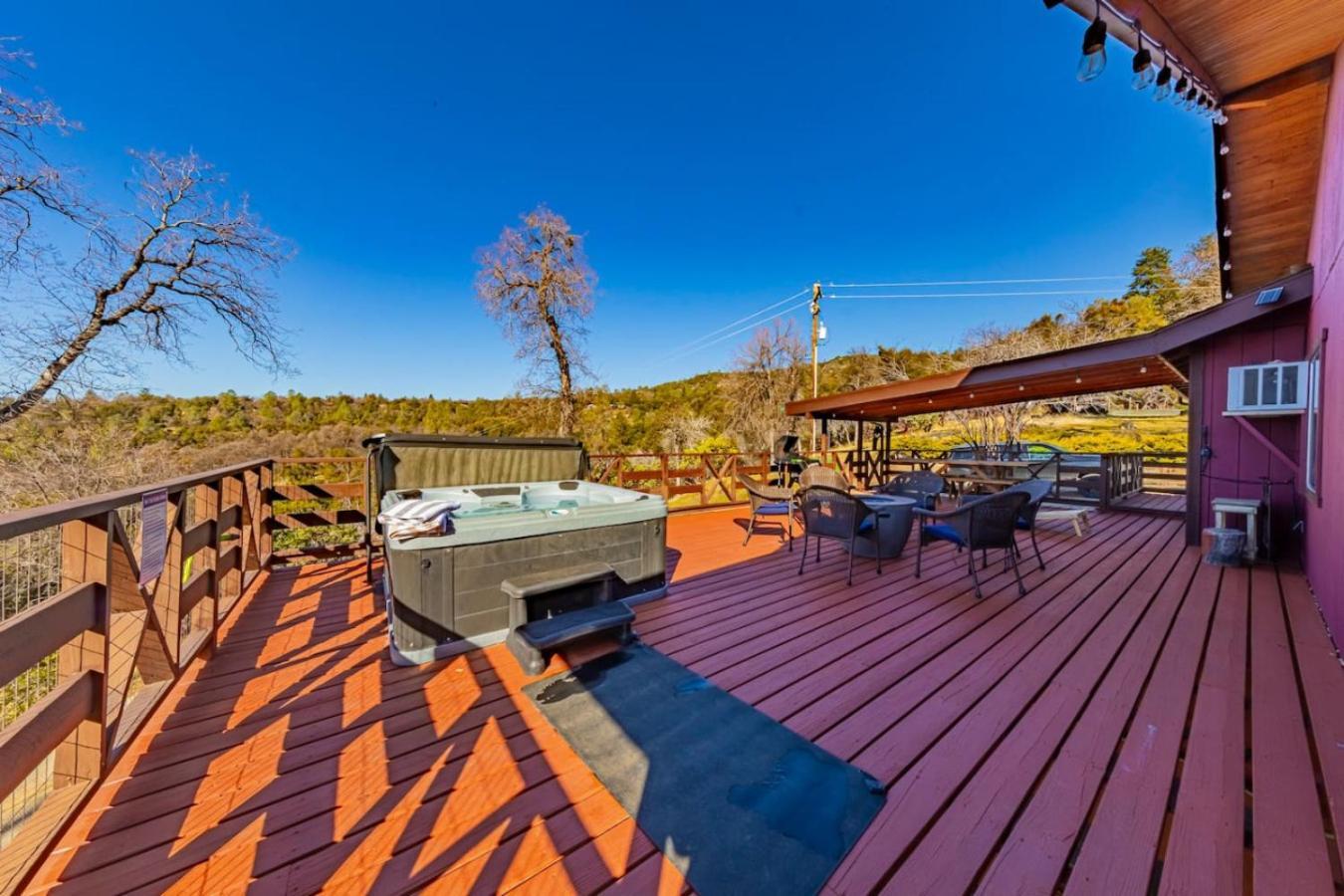 10-Acre Forest Villa, Single Floor, Hot Tub, Patio Oakhurst Exterior photo
